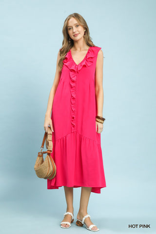 Brookie Ruffle Midi Dress