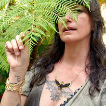 Load image into Gallery viewer, Soaring Spirit Bird Necklace| Ebony | Eagle Hawk Phoenix
