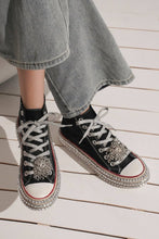 Load image into Gallery viewer, Bedazzeled Decor Rockstud Platform High Top Sneakers