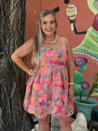 Kay Floral Print Mini Dress
