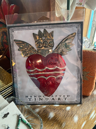 Tin Heart with Wings