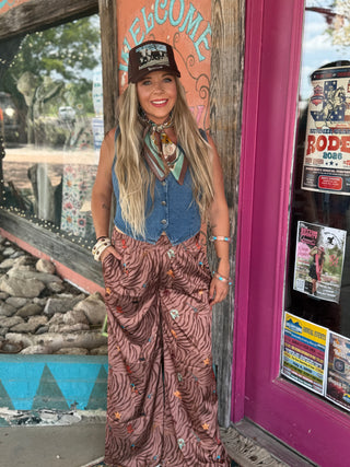 Western Wide Leg Pants