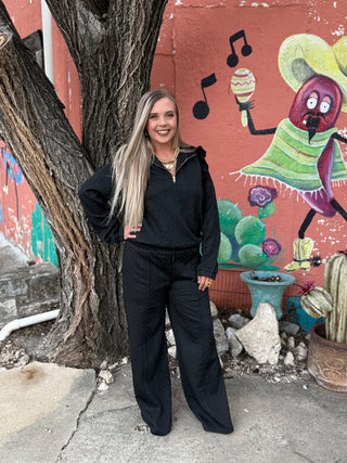 Tressie Black Long Sleeve Top