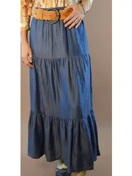 The Bluebonnet Tiered Maxi Skirt