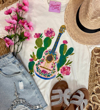 Floral Cactus Guitar Tee