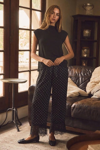 Polkad Dot Satin Jazzy Bloomer Pants