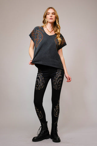 Blinging Back Western Top