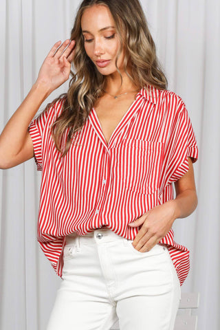 Sedona Red Stripe Top
