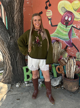 Horseback Honey Cowboy Bear Sweater