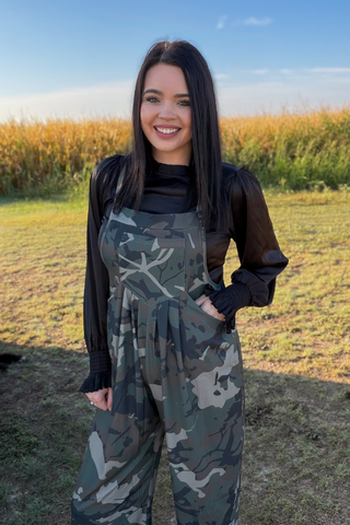 Sunday at the Ranch Black Blouse