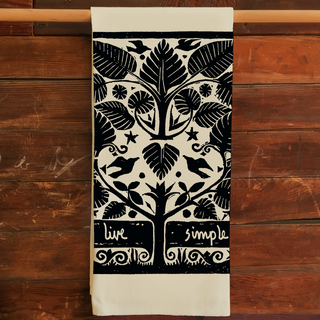 Live Simple Cotton Towel - Black