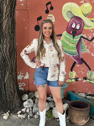 Wild Prairie Button-Up Top