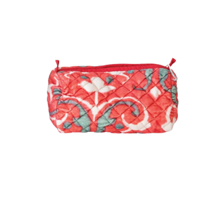 Large Quilted Velvet Zip Pouch