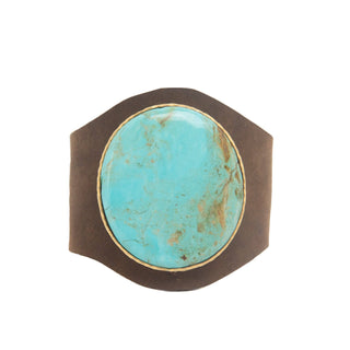 Dakota Turquoise Leather Cuff Bracelet