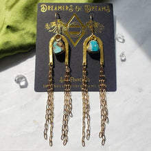 Load image into Gallery viewer, Gold Rainbow Arch Chain Duster Earrings