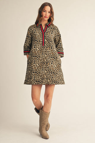 Savannah Wild Animal Print Cotton Dress
