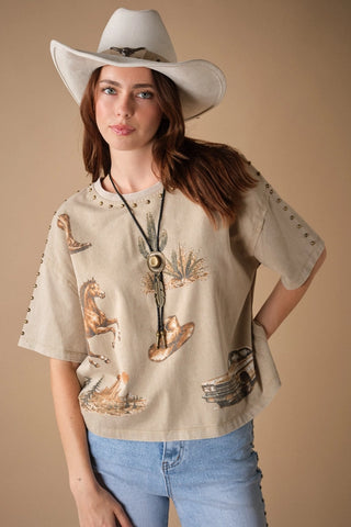 Studded On Em Graphic Tee
