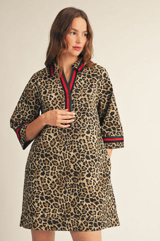 Savannah Wild Animal Print Cotton Dress