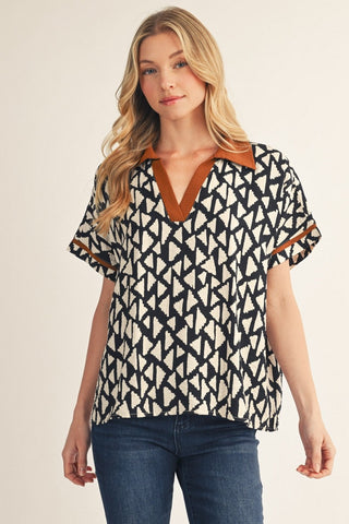 G's Geo Print Top