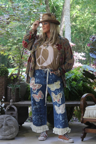 Flutter Sky Jeans - Butterfly - by Jaded Gypsy
