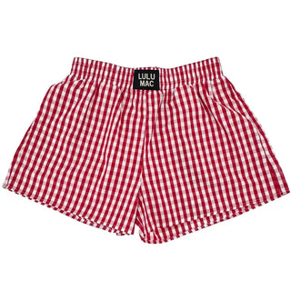 Lulu Mac Crimson Checks Boxer Short