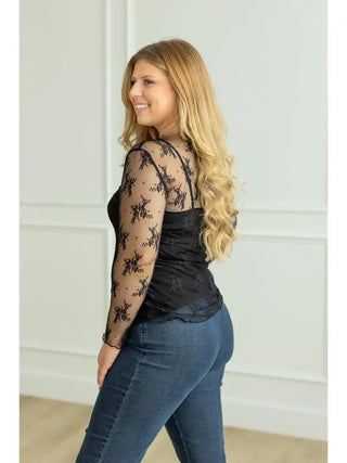 The Willow's Floral Whisper Layer Top