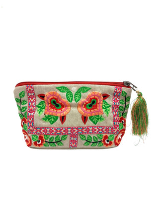 Luvina Tan Heart Stitch Pouch