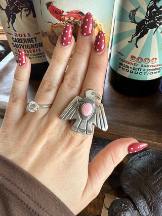 Pink Conch T-Bird Ring