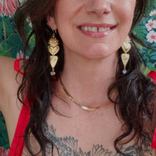 Load image into Gallery viewer, Flaming Heart Charm Earrings