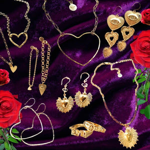 Flaming Heart Charm Earrings