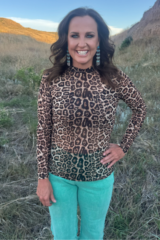 Hear Me Roar Leopard Mesh Top