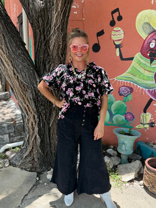 Prairie Frilled Floral Top