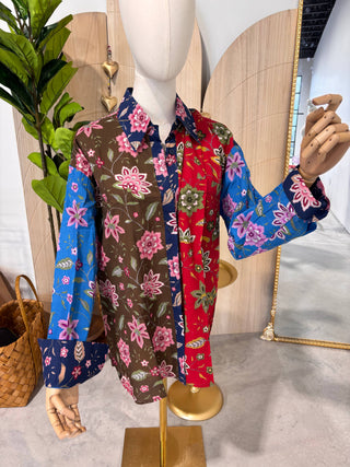 Eleanor Textile Floral Button-Up