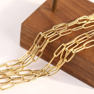 Carla Chain 18k Gold Plated Paper Clip Chain