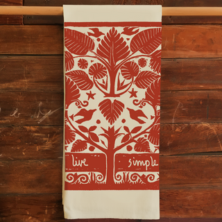 Live Simple Cotton Towel - Red