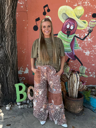 Bambi in the Pines Wide-Leg Pants - by Easel