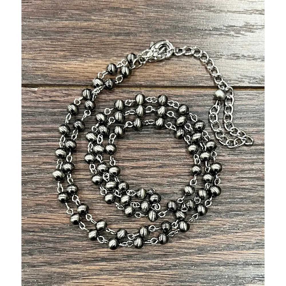 Faux Rosary Necklace