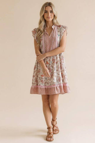 Blush Meadow Babydoll Dress