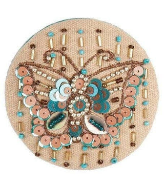 Shimmer Wing Embroidered Mirror