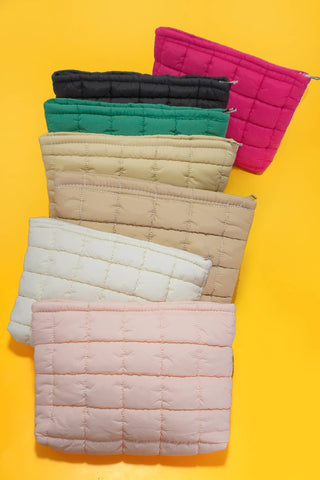 Quilted Puffy Clutch Bag
