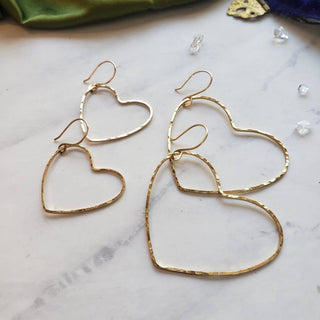 Heart of Gold Hoop Earrings