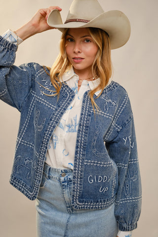 Western Ranch Heiress Denim Jacket