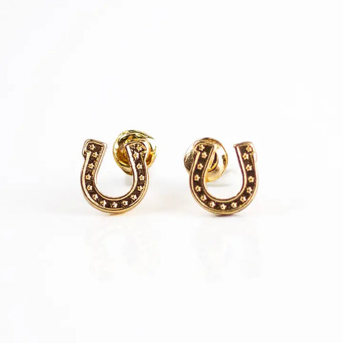 Gold Horseshoe Stud Earrings