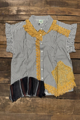 Love Letters Top - Striped - by Jaded Gypsy