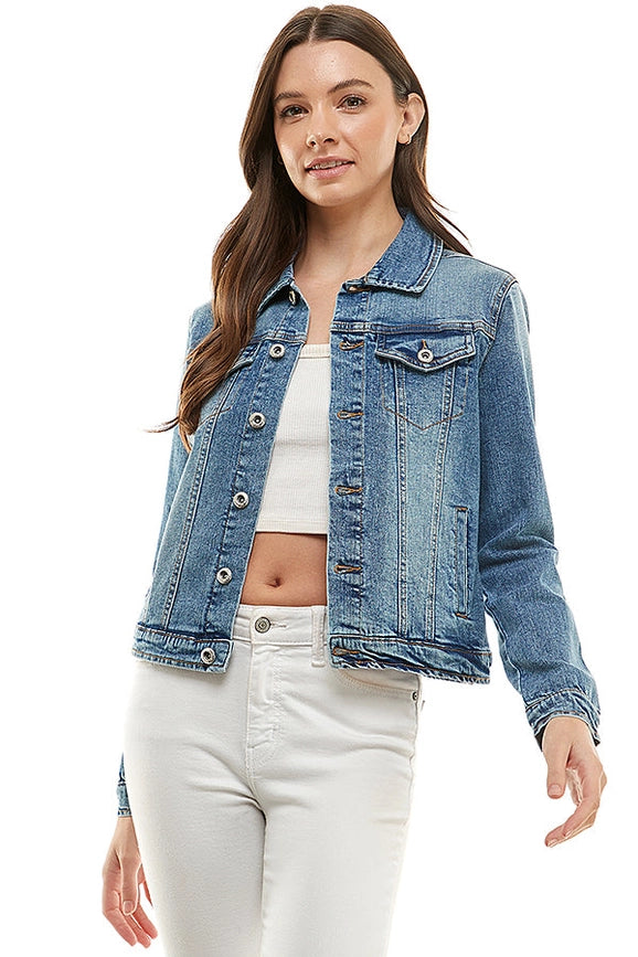 Stretchy Casual Denim Jacket