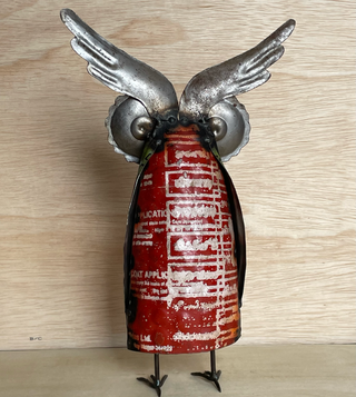 Owl Tall Recycled Metal Animals