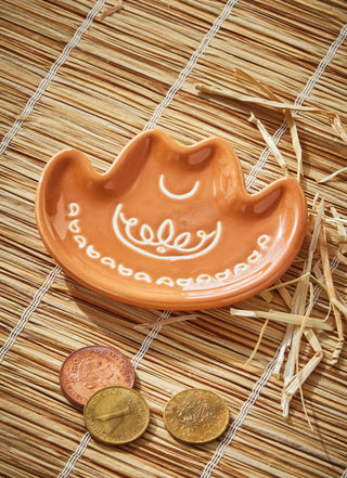Cowboy Hat Trinket Dish Multi Ceramic Everyday