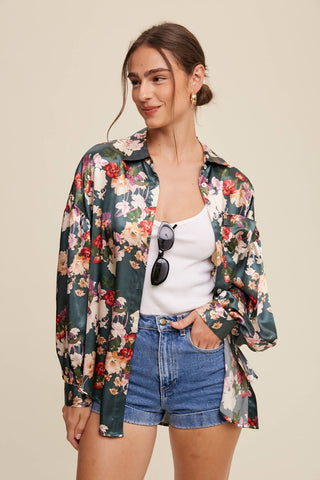 Bluebonnet Belle Satin Top