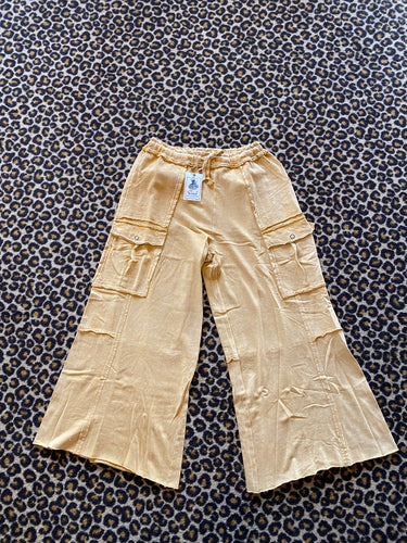 Wide leg Mineral Washed Pants