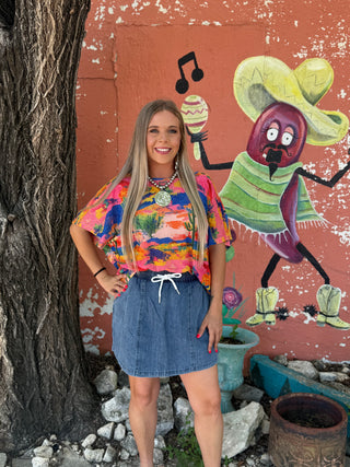 Desert Sunset Graphic Top